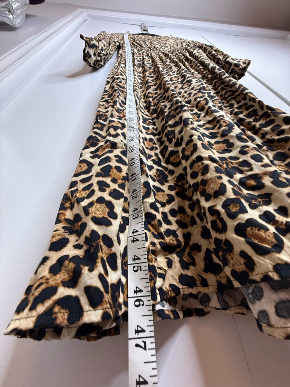 Loft Leopard Print Long Sleeve Maxi Dress - Tan/Black XSP - Picture 5 of 11